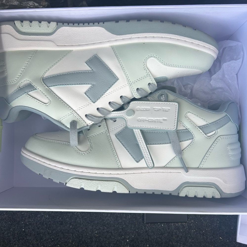 Off-White Gray and White Sneakers